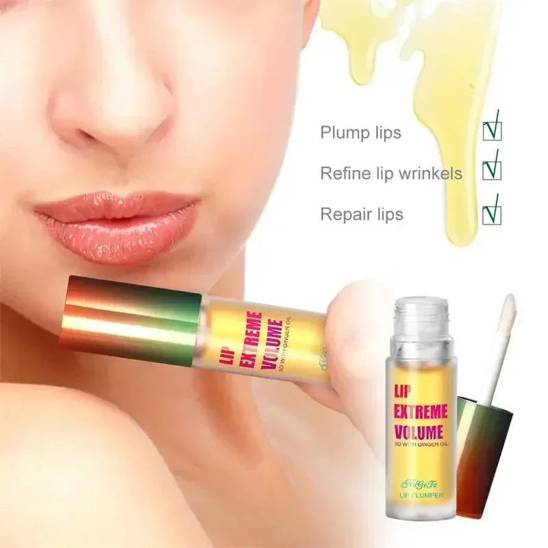 Ginger & Mint Lip Plumper Oil Serum | Instant Volume & Long-Lasting Hydration