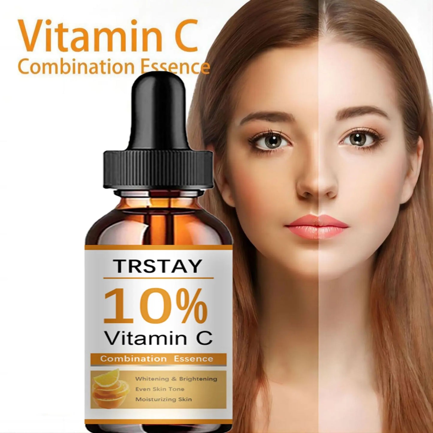 TRSTAY Vitamin C & Hyaluronic Acid Face Serum – Brightening | Dark Spot Corrector | All Skin Types | 15ml
