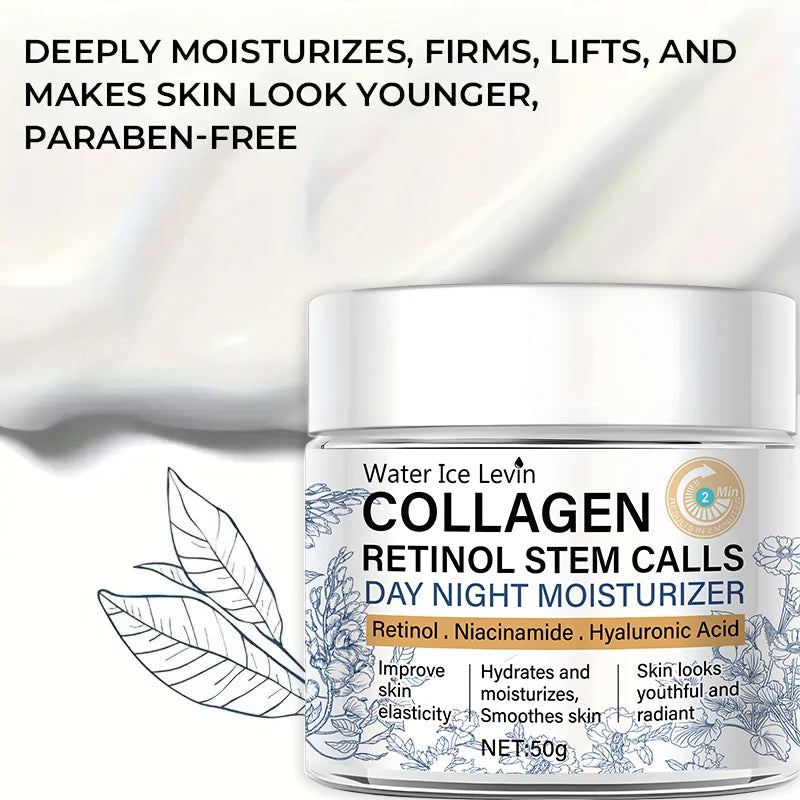Water Ice Levin Collagen & Retinol Day & Night Moisturizing Cream – Niacinamide & Hyaluronic Acid 50g