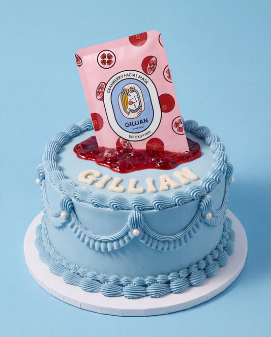 Gillian Cosmetics Cranberry Detoxifying Sheet Mask – Salicylic Acid & Antioxidants | Congested Skin