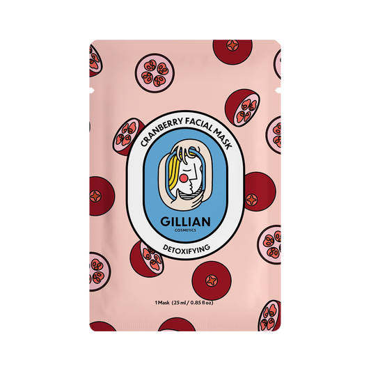 Gillian Cosmetics Cranberry (Detoxifying) Sheet Mask-0
