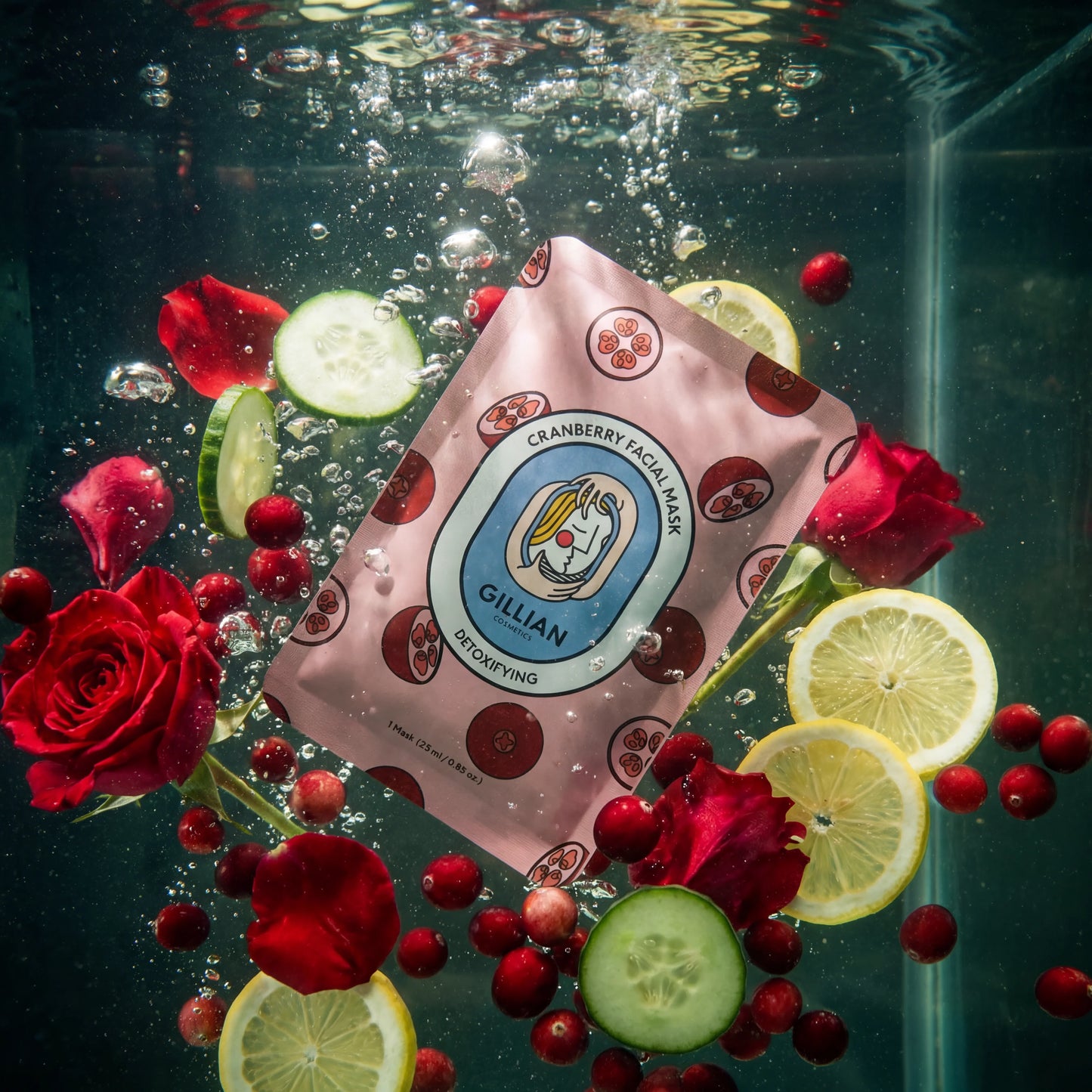 Gillian Cosmetics Cranberry (Detoxifying) Sheet Mask-4