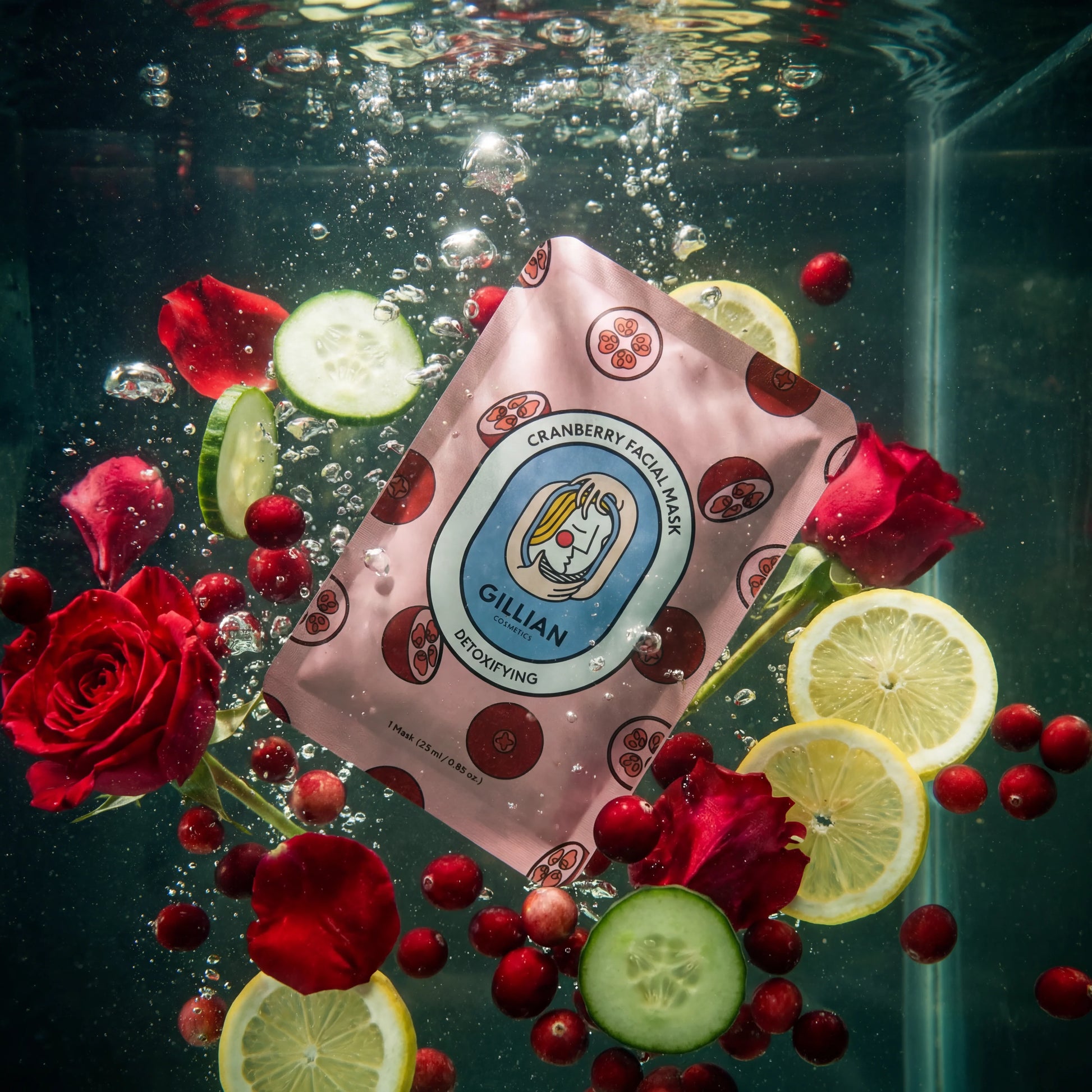 Gillian Cosmetics Cranberry (Detoxifying) Sheet Mask-4