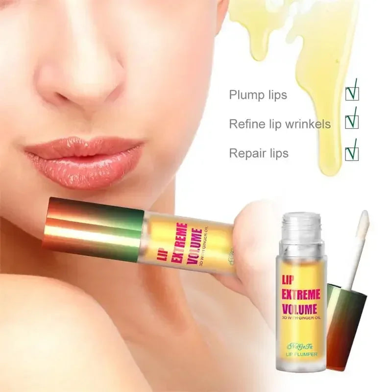 Long Lasting Lip Plumper Oil Serum | Ginger & Mint Volumizing Essence