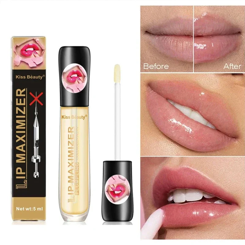 Kiss Beauty Luxe Volumising Lip Plumper Serum | Hydrating Lip Oil Gloss