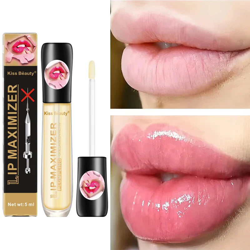 Kiss Beauty Luxe Volumising Lip Plumper Serum | Hydrating Lip Oil Gloss