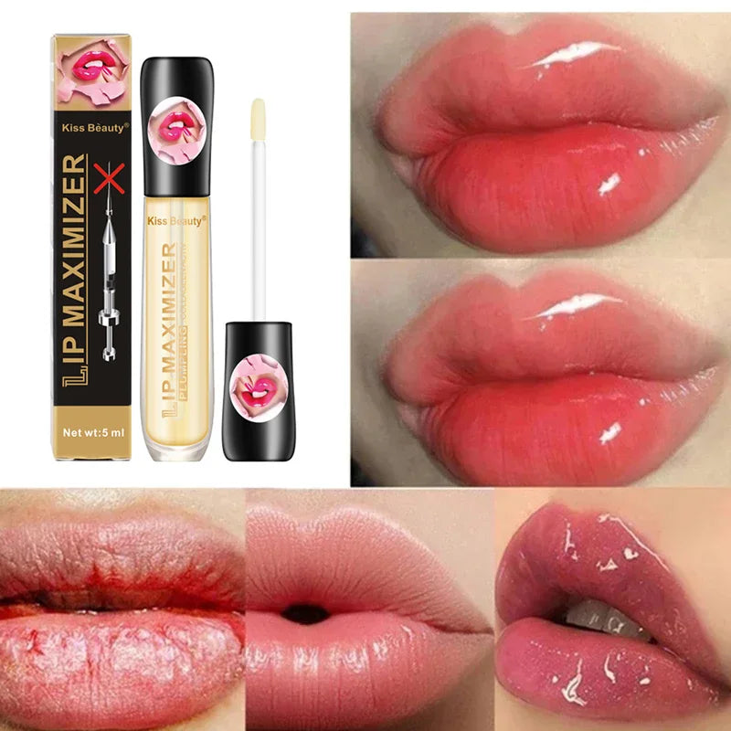 Kiss Beauty Luxe Volumising Lip Plumper Serum | Hydrating Lip Oil Gloss