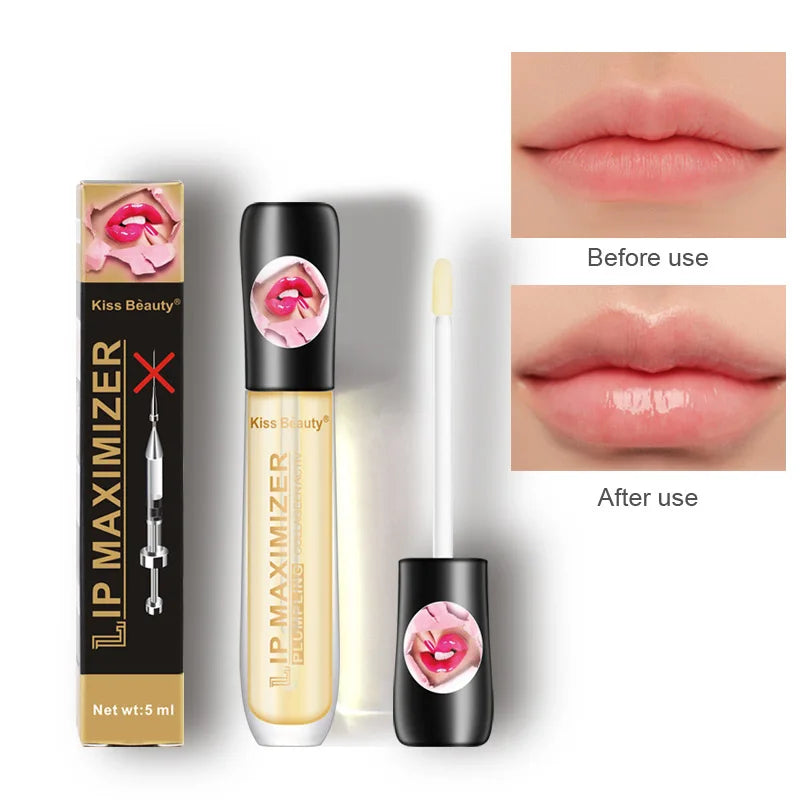 Kiss Beauty Luxe Volumising Lip Plumper Serum | Hydrating Lip Oil Gloss