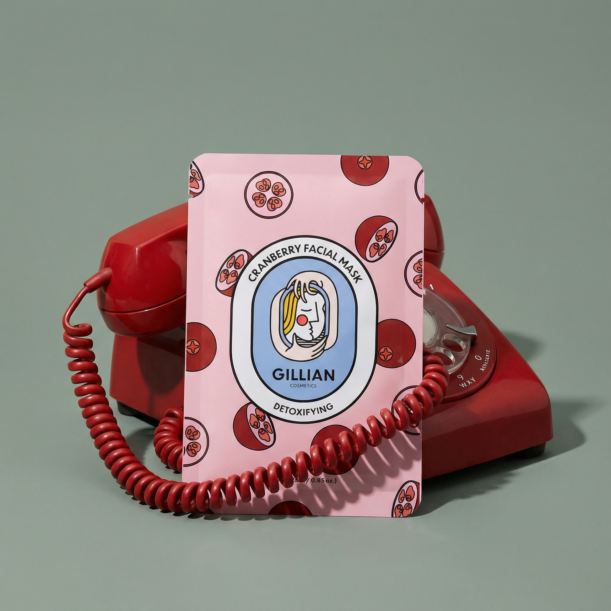 Gillian Cosmetics Cranberry (Detoxifying) Sheet Mask-3