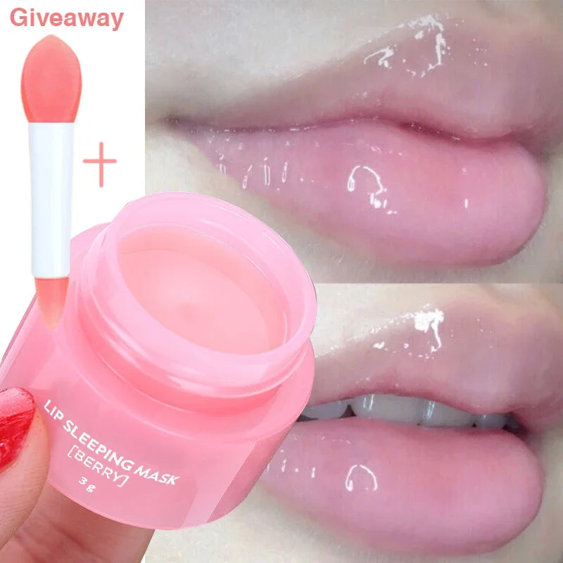 Korea Lip Sleep Mask – Overnight Moisturizing & Brightening Lip Treatment with Red Pomegranate & Witch Hazel