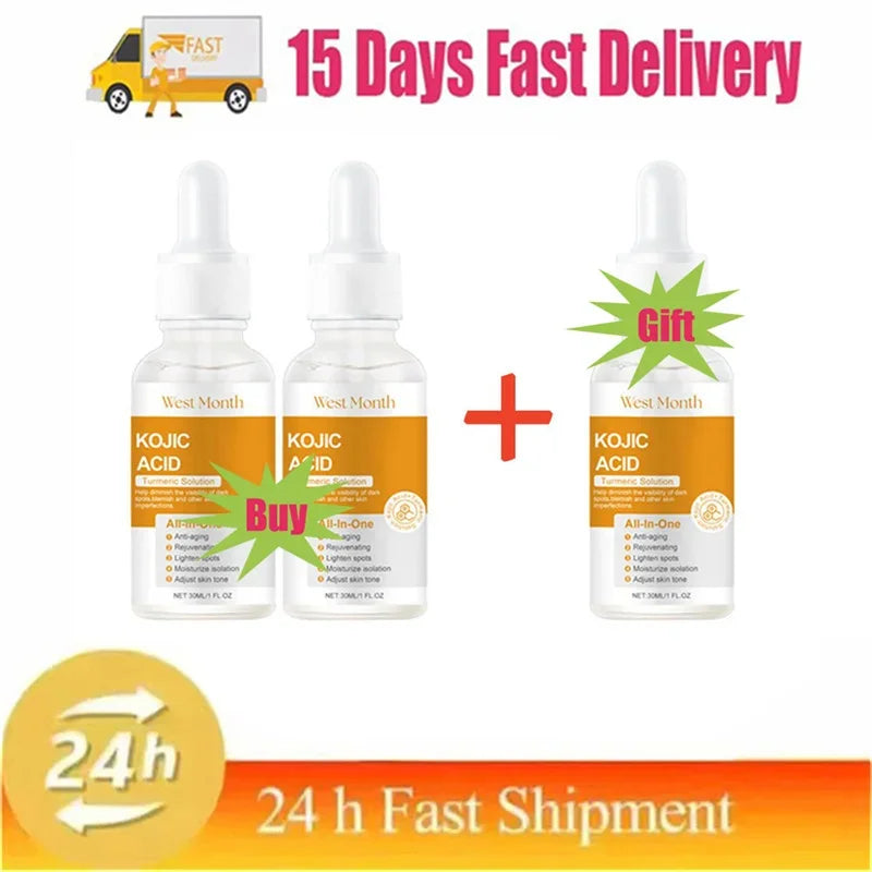 Jaysuing Kojic Acid Brightening & Whitening Serum – Dark Spots, Freckles & Melasma Corrector