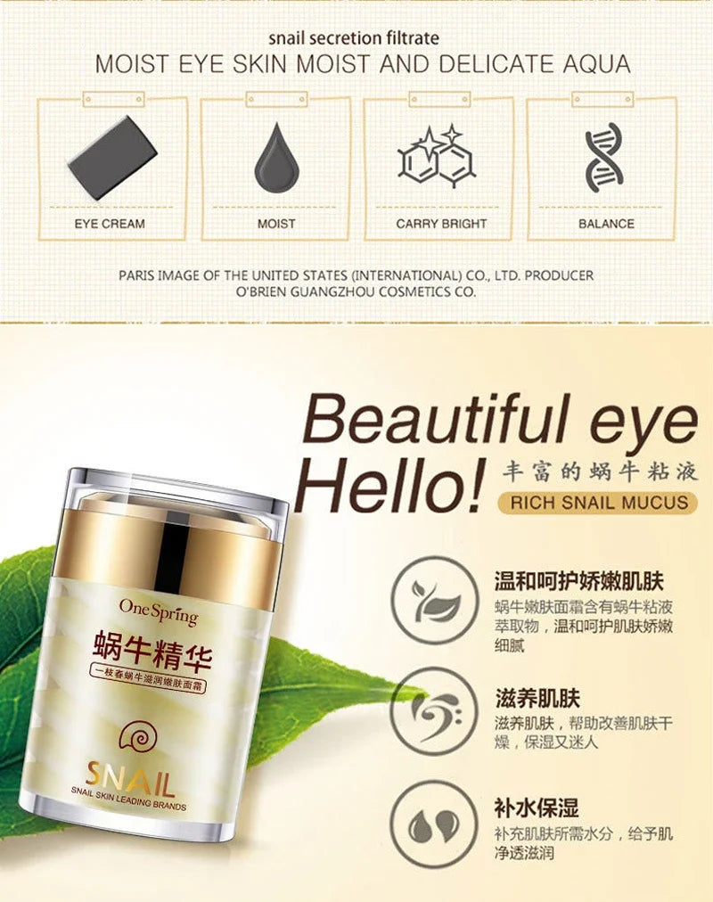 OneSpring Snail Secretion Face Cream – Anti-Aging, Whitening & Deep Moisturizer 60g