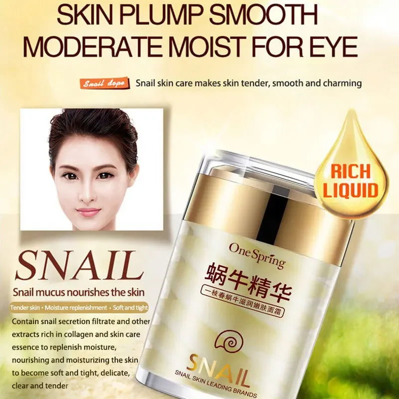 OneSpring Snail Secretion Face Cream – Anti-Aging, Whitening & Deep Moisturizer 60g