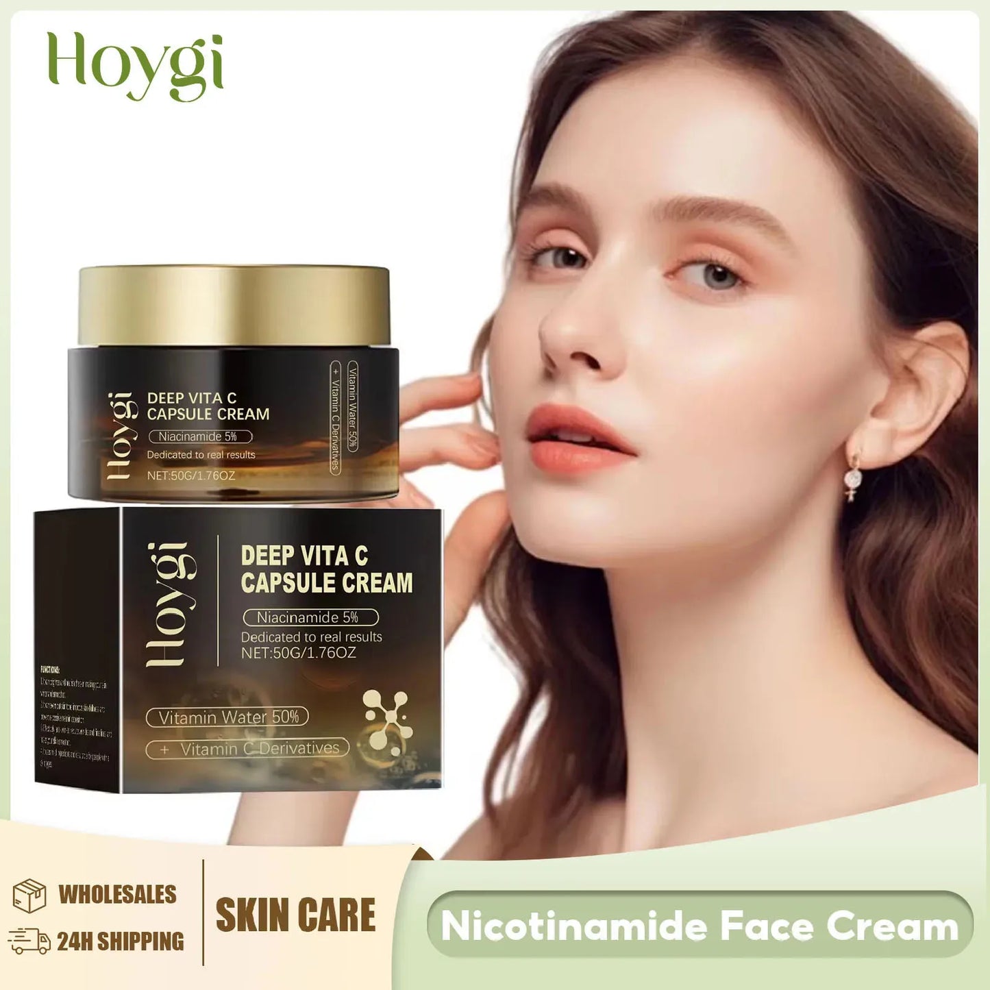 Hoygi Niacinamide & Vitamin C Dark Spot Cream – Brightening, Pore-Minimizing & Anti-Aging Moisturizer 50g