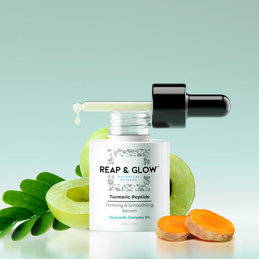 Reap & Glow Turmeric Peptide Firming & Smoothing Serum | Ayurvedic Anti-Aging