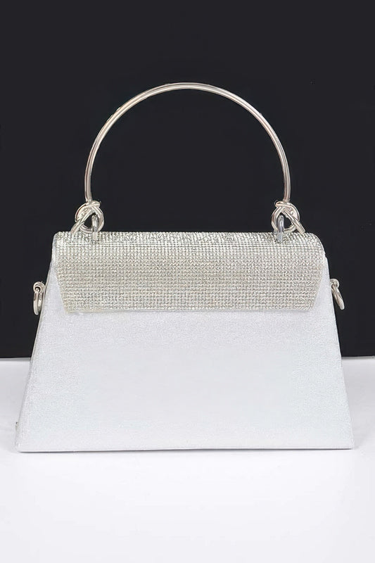 BYMANYC® New York Soho Rhinestone Metal Handle Bag | Evening Handbag