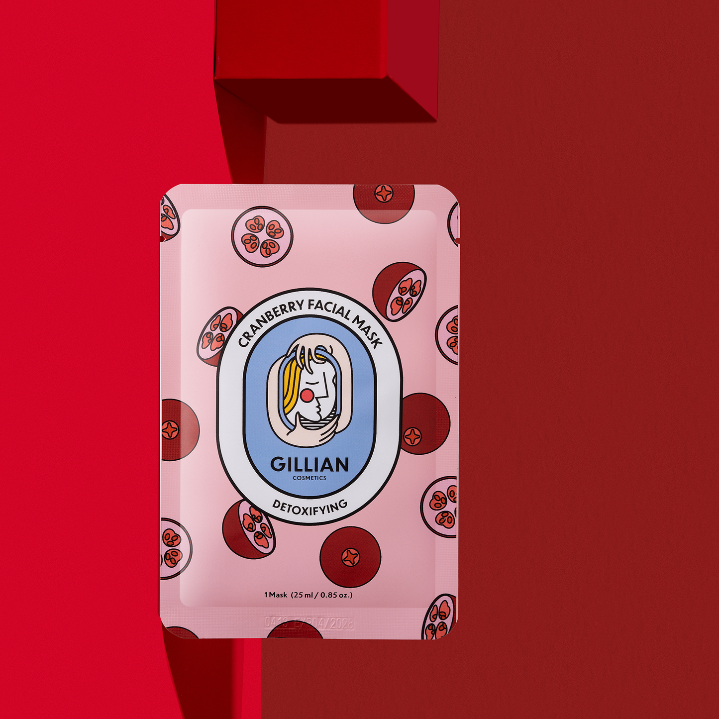 Gillian Cosmetics Cranberry Detoxifying Sheet Mask – Salicylic Acid & Antioxidants | Congested Skin