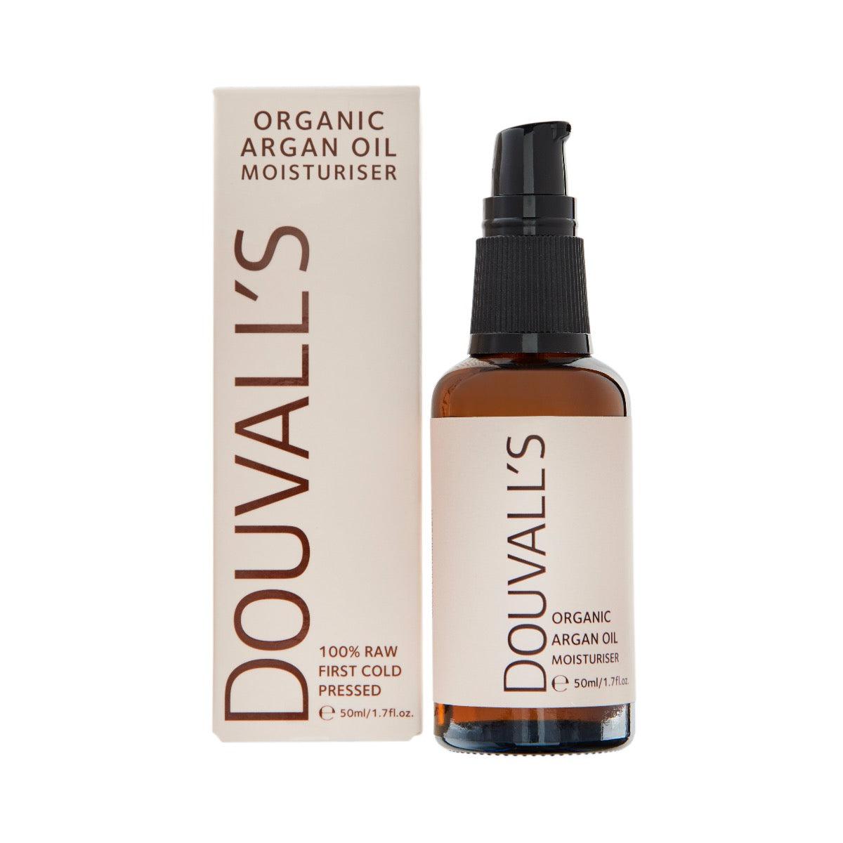 Douvalls Luxury Argan Oil Gift Set – Cleanser, Moisturiser & Muslin Cloth | Moroccan Gift Box