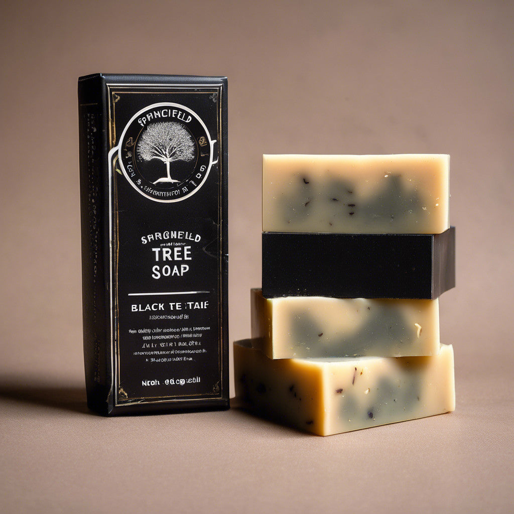 Old Springfield Black Tea Tree Soap Bar | 2 Pack | Cocoa Butter & Tea Tree Oil
