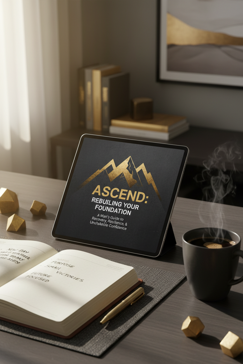 Rebuilding Confidence After Addiction ebook lifestyle mockup on tablet