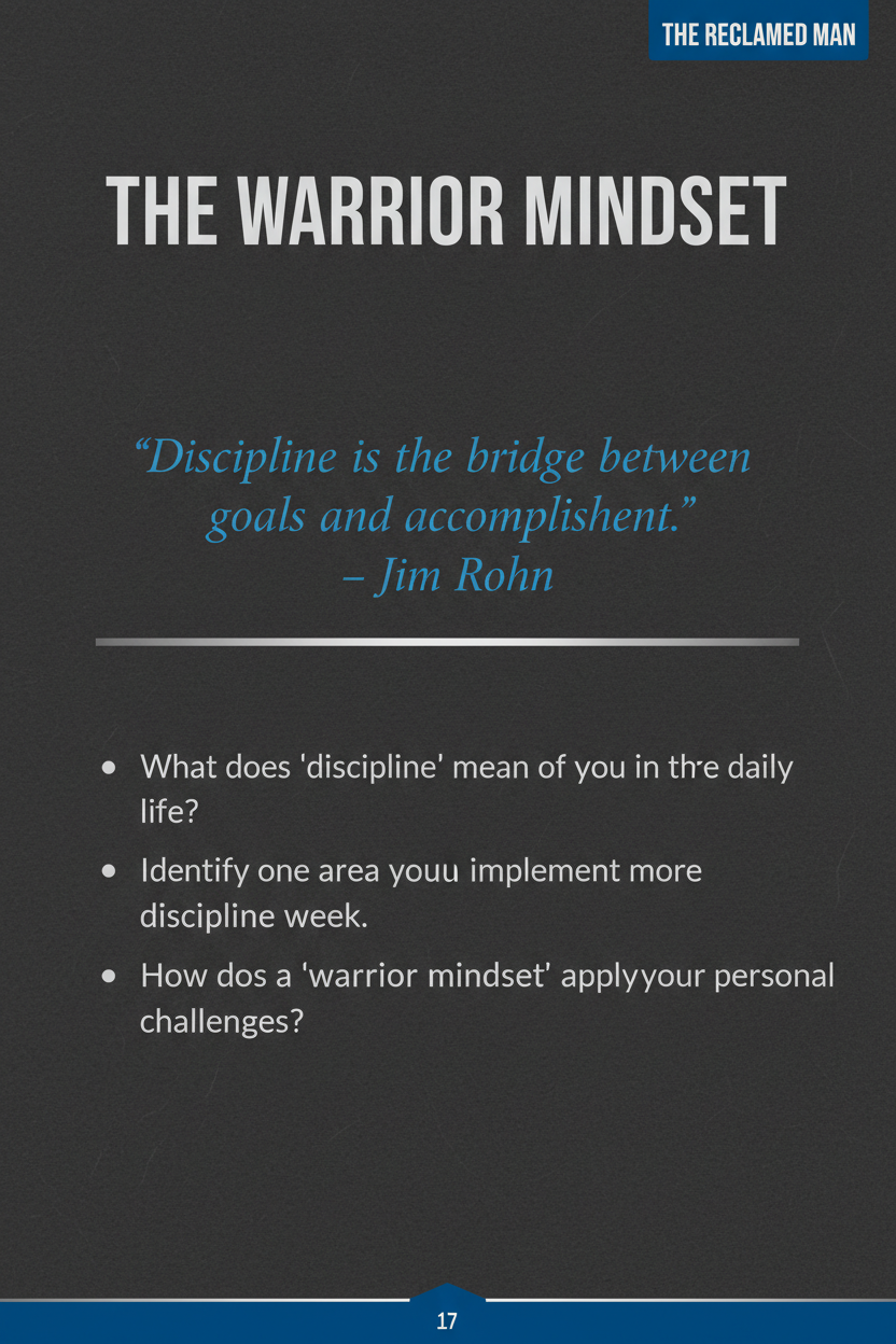 The Reclaimed Man ebook interior chapter preview with reflection prompts