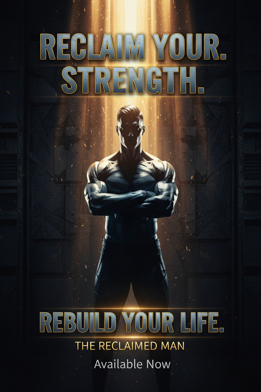 The Reclaimed Man motivational promo banner – Reclaim Your Strength Rebuild Your Life